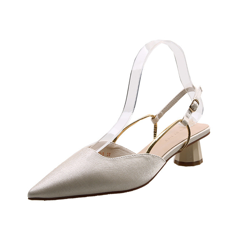 Damen Slingback Pumps mit elegantem Metallverschluss W&W