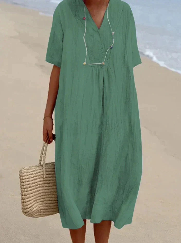 WW | Sommerkleid Aus Baumwolle Und Leinen