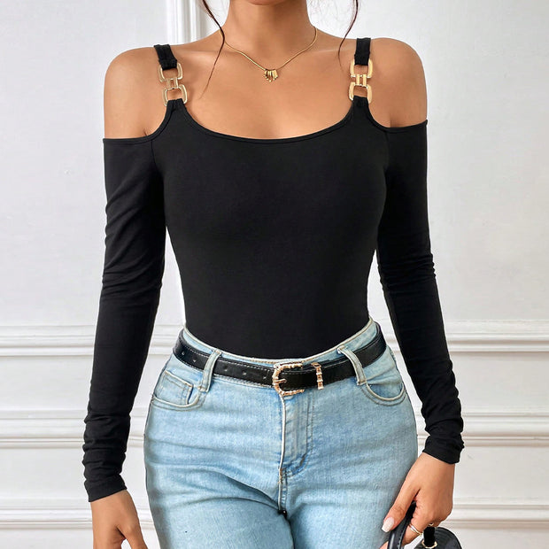 Damen Body mit tragbarem Off-Shoulder-Design W&W