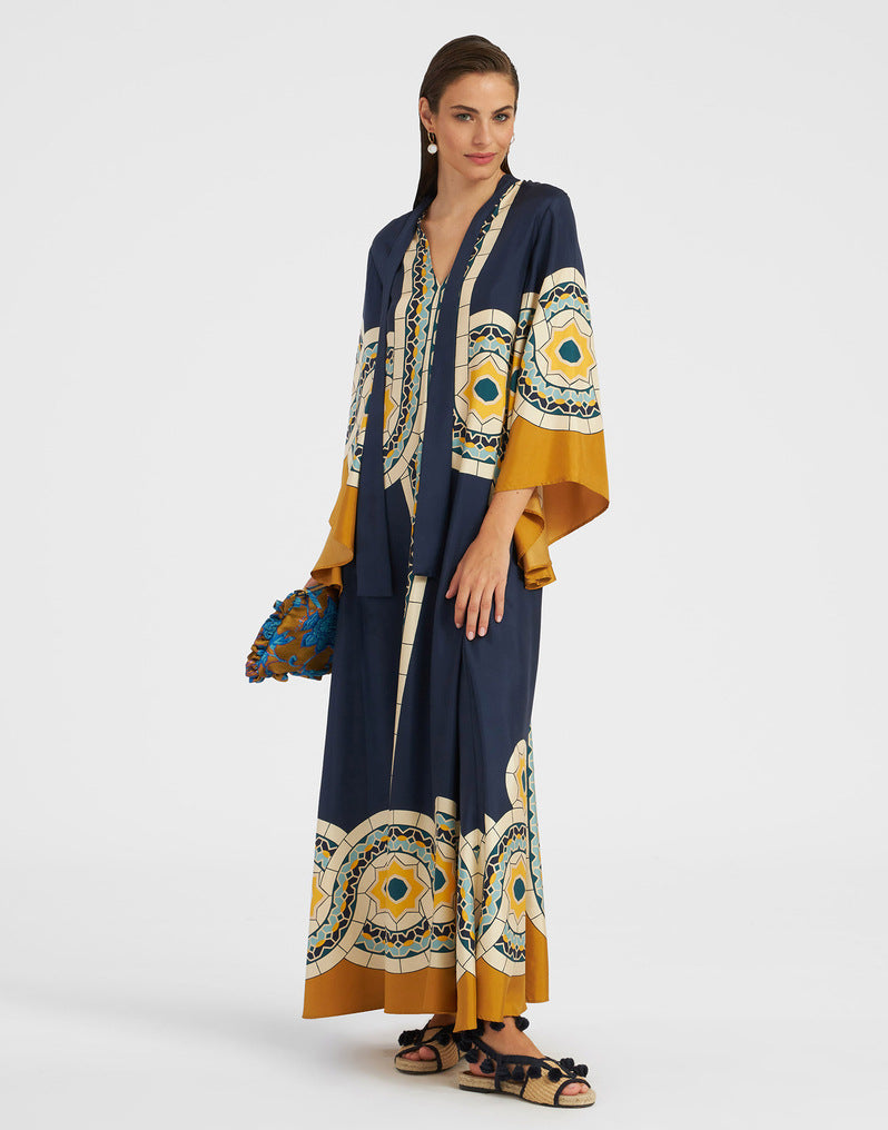 WW | Bedrucktes Dreiviertelarmkleid