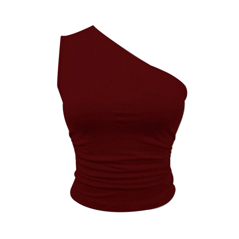 Damen Asymmetrisches Crop-Top mit figurschmeichelndem Design WW