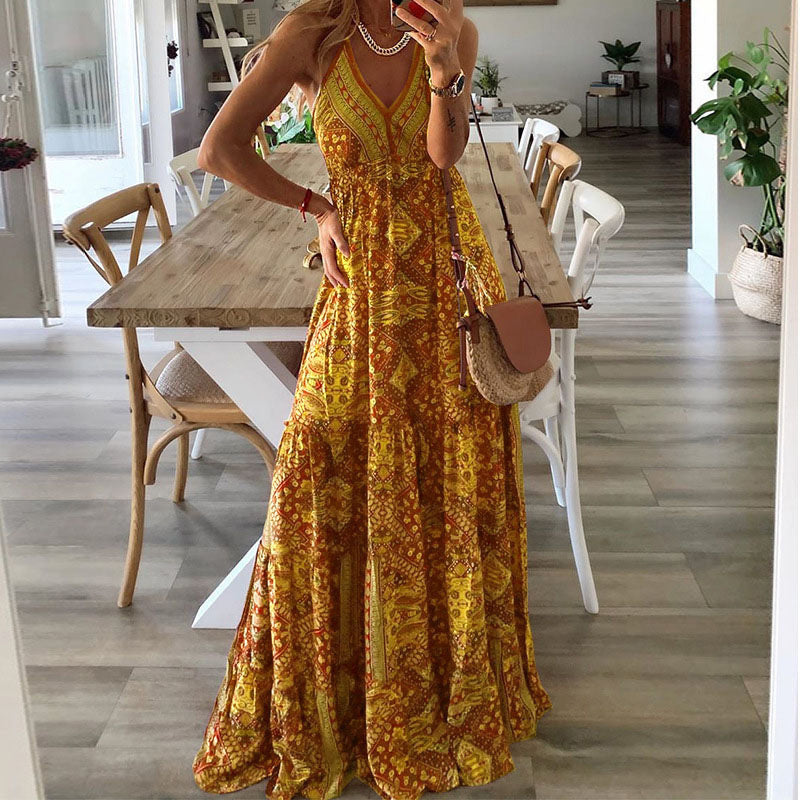 WW | Boho Ärmelloses Kleid