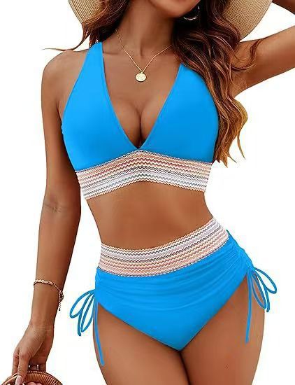 Damen Bikinis mit hoch tailliertem Schnitt und modischen Details WW