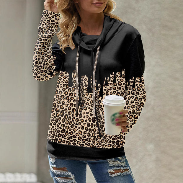 Damen Kapuzenpullover mit trendigem Animal-Print und lässigem Schnitt WW