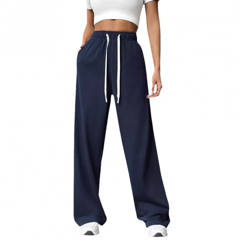 Damen Bequeme und lässige Freizeithose mit weitem Schnitt und elastischem Bund WW