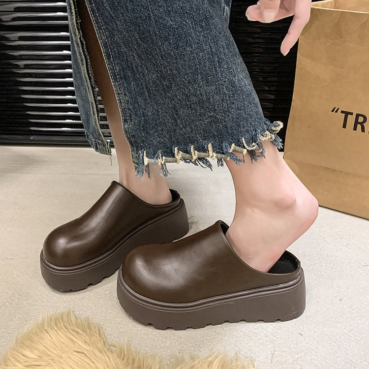 Damen stilvolle Clogs mit hohem Plateau und rutschfester Sohle W&W