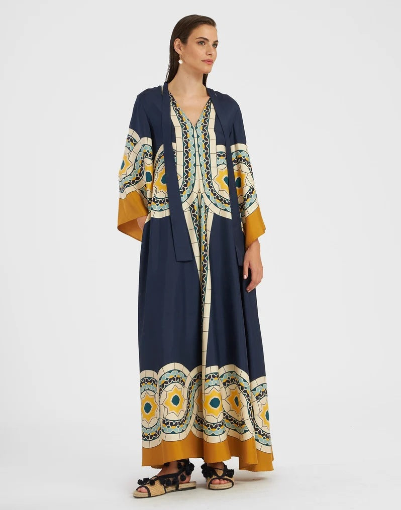 WW | Bedrucktes Dreiviertelarmkleid
