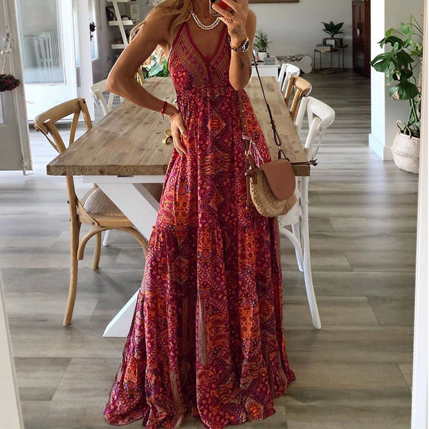 WW | Boho Ärmelloses Kleid