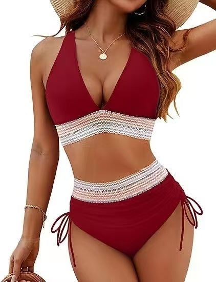 Damen Bikinis mit hoch tailliertem Schnitt und modischen Details WW