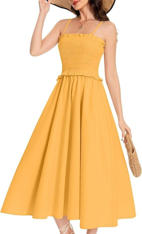 Damen elastisches Maxikleid mit Rüschendetails und geschmeidigem Material WW
