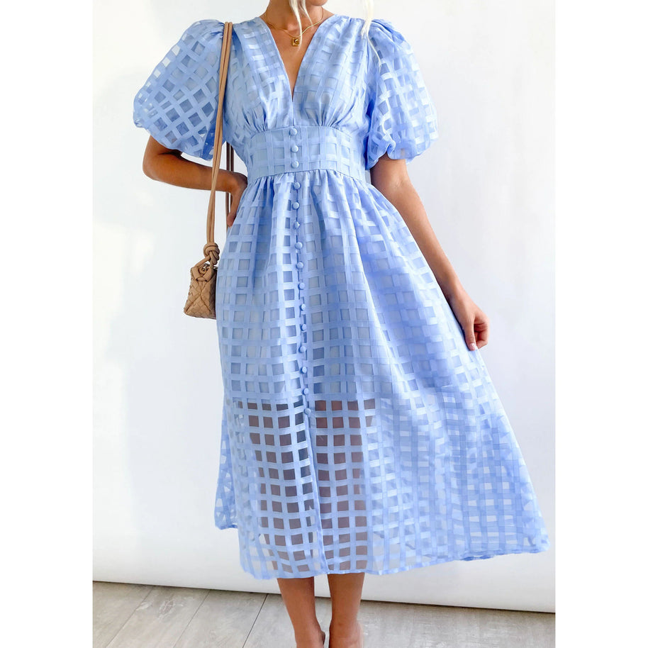 WW | Midikleid mit Puffärmeln
