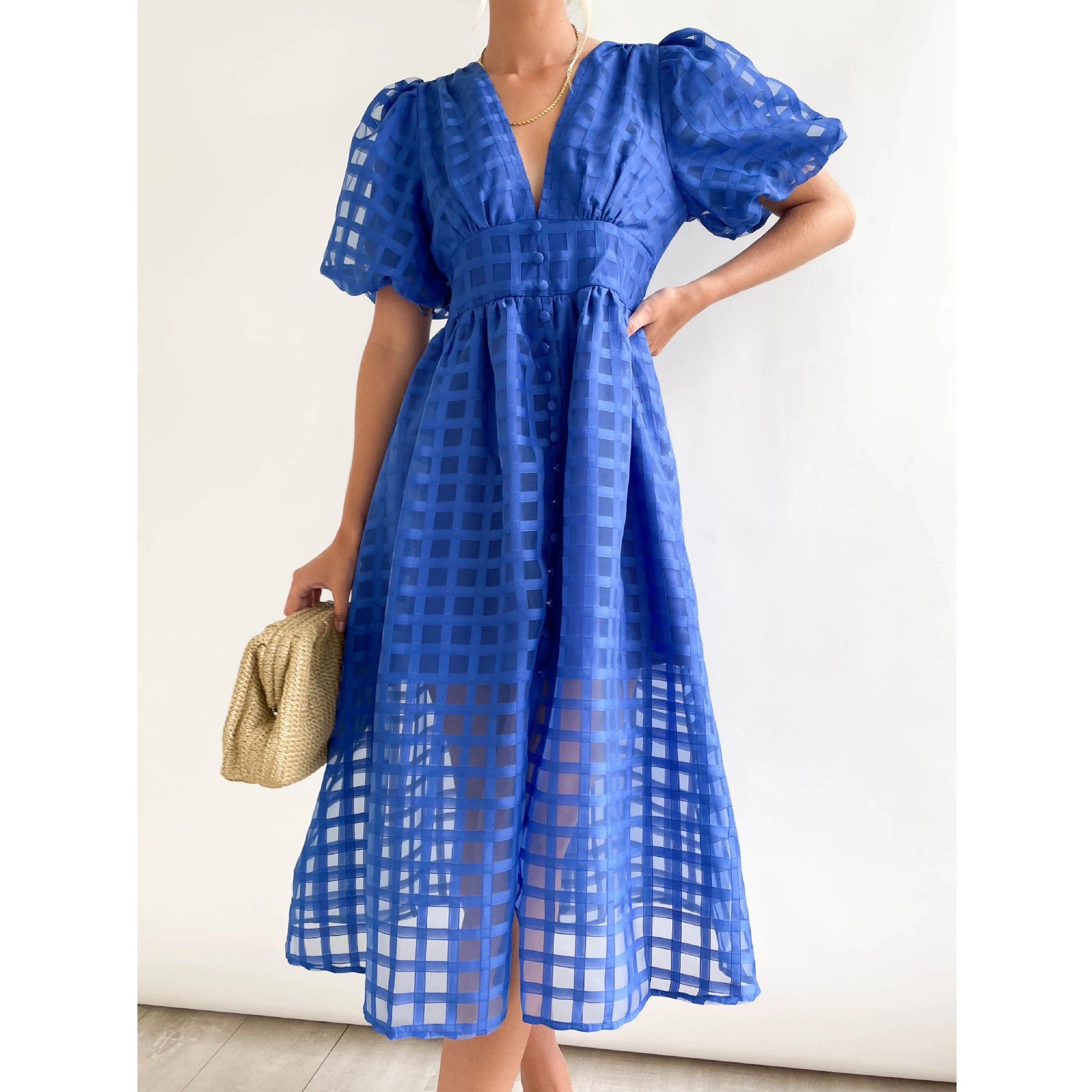 WW | Midikleid mit Puffärmeln