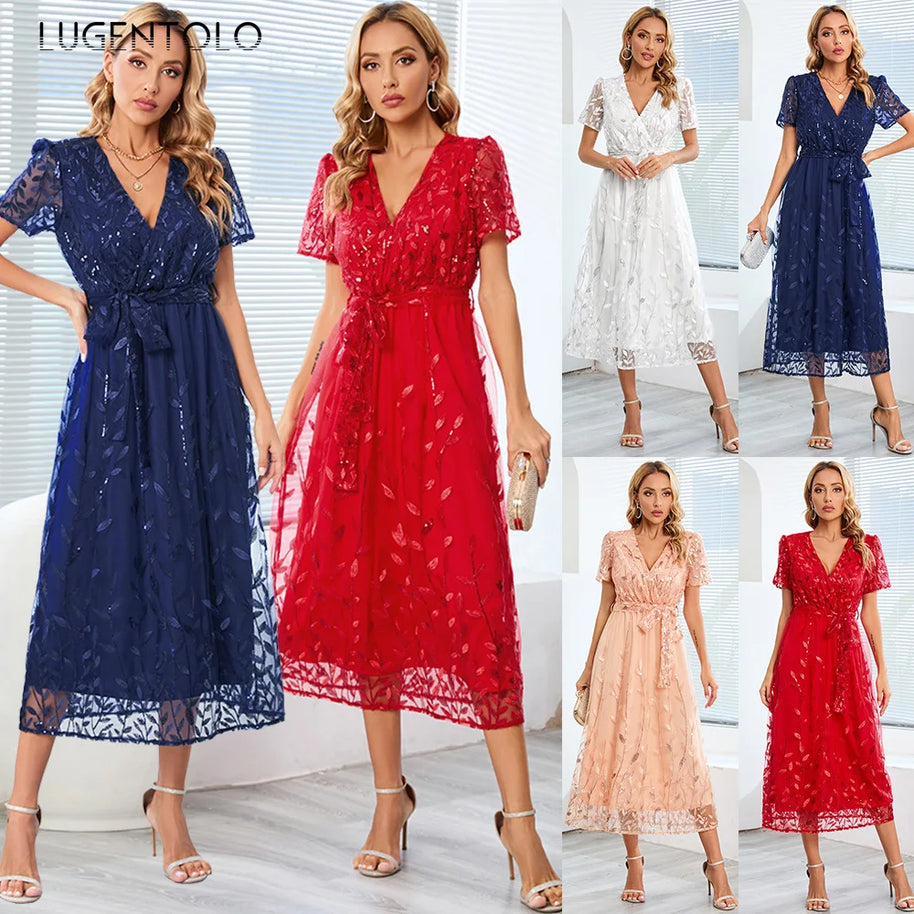 WW - Midikleid mit Pailletten