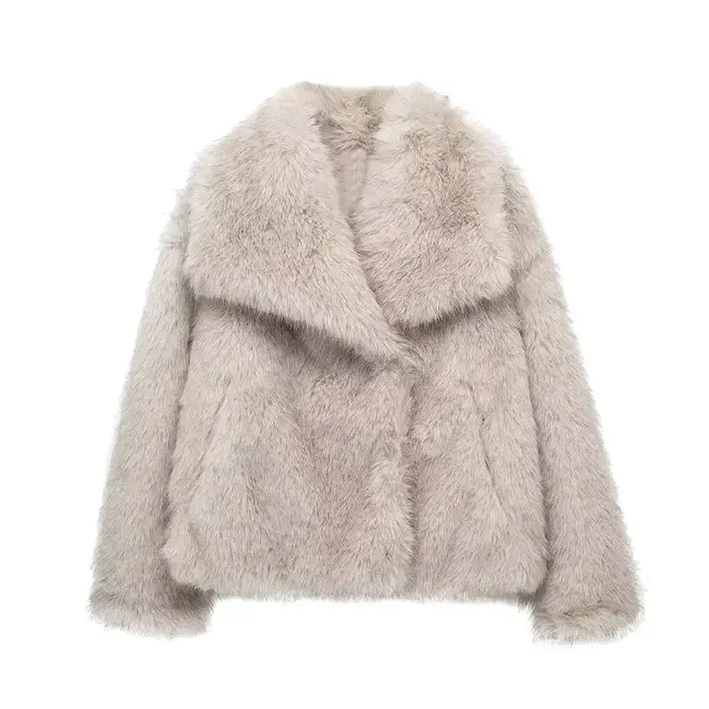 WW | Flauschige Pelzjacke Für Winter