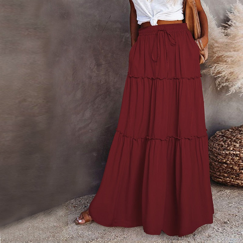 WW | Langer Hochtaillierter Maxi Rock