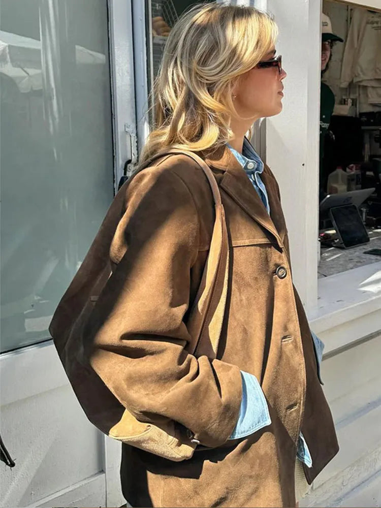 Elegante Wildlederjacke