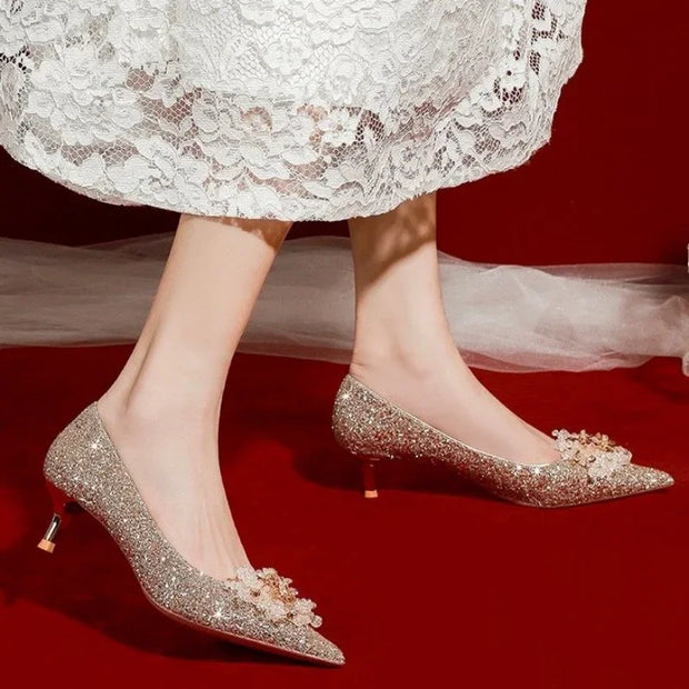 WW | Goldener Kompass-Pump-Schuhe
