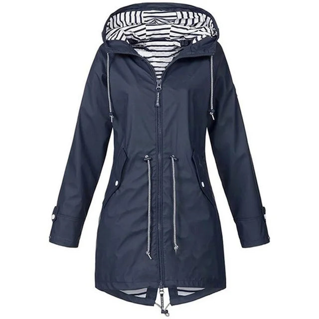 WW | Regenjacke wasserdicht mit Kapuze, atmungsaktiv, Parka für Outdoor