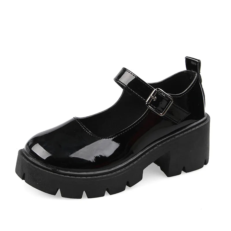 WW | Schuhe Frauen Schuhe Mary Janes Plattform Lolita Schuhe mit Absatz Pumps Frauen Japanischer Stil Vintage Mädchen High Heels Schuhe für Frauen