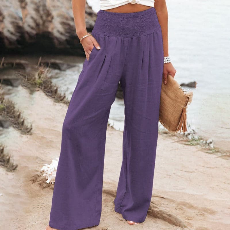 WW | Lässige weite Leinenhose für Frauen