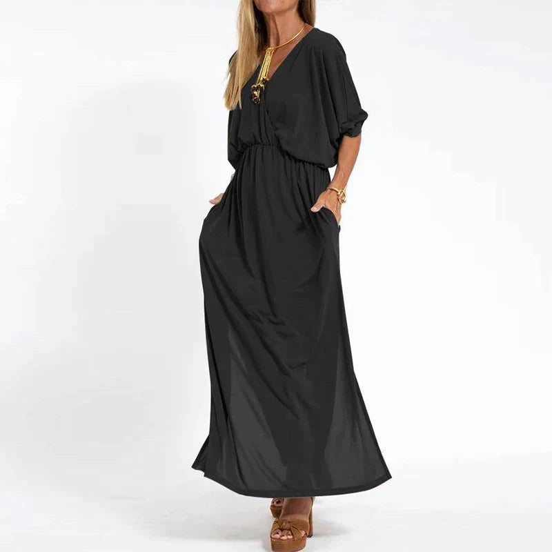 Vintage-Kleid | Mit seitlichem Schlitz in hoher Taille