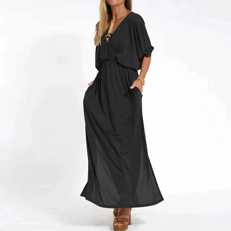 WW | Elegantes Boho-Maxikleid mit Taillenband