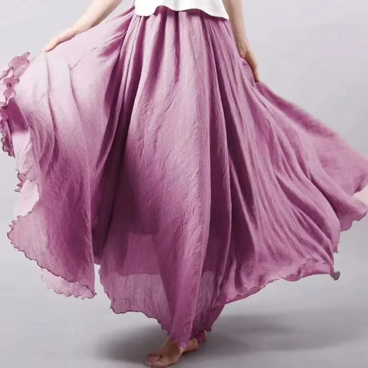 WW | Mode Baumwolle Leinen Kleidung Frauen Röcke Maxi Y2K Elegant Strand Saia Ropa Mujer Lässiges Kleid Boho Lange Röcke Faldas Harajuku