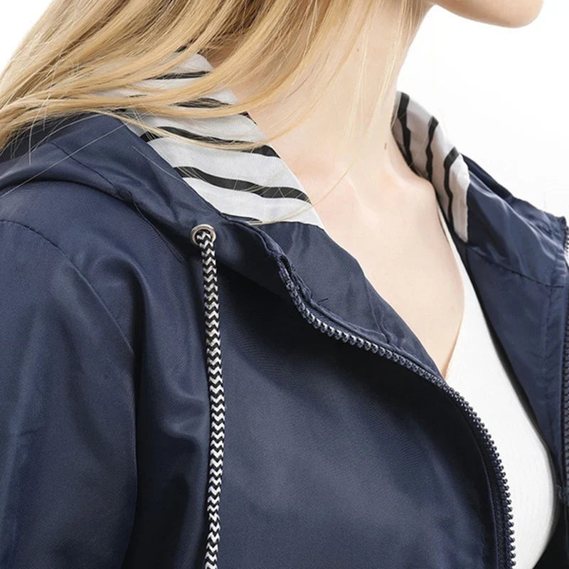 WW | Regenjacke wasserdicht mit Kapuze, atmungsaktiv, Parka für Outdoor