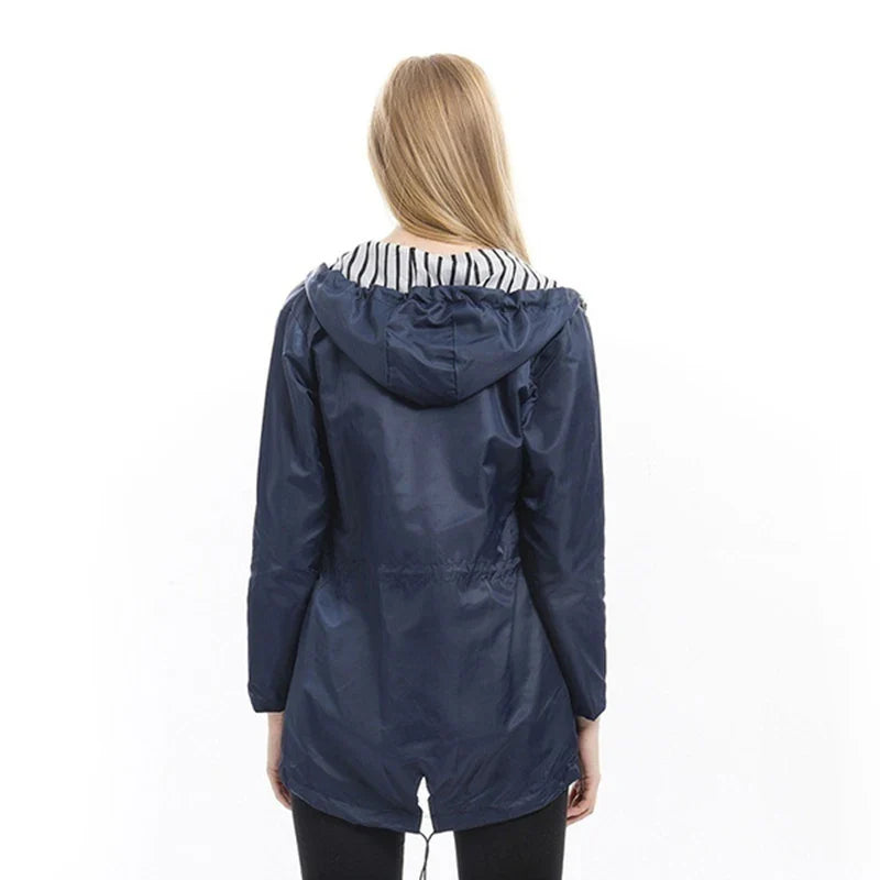 WW | Regenjacke wasserdicht mit Kapuze, atmungsaktiv, Parka für Outdoor