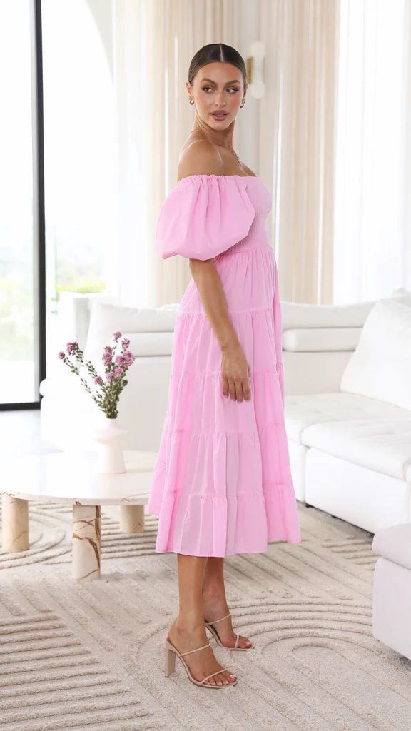 WW - Schulterfreies Midikleid