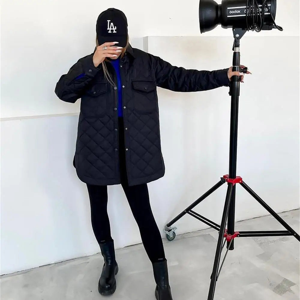 gesteppte Jacke mit Druckknöpfen