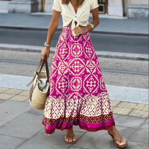 WW | Boho Print Maxi Rock für Damen