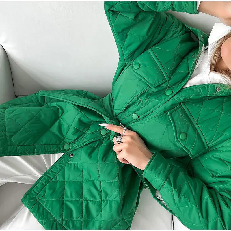 gesteppte Jacke mit Druckknöpfen