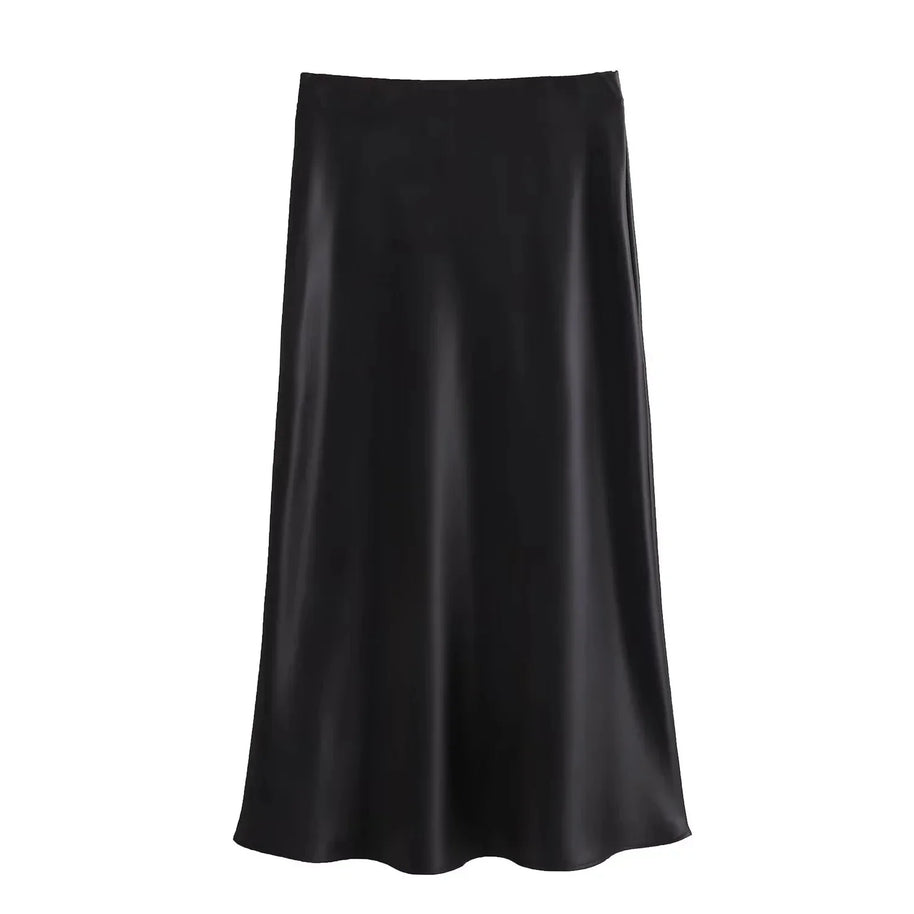 WW | Satin Maxirock Für Damen
