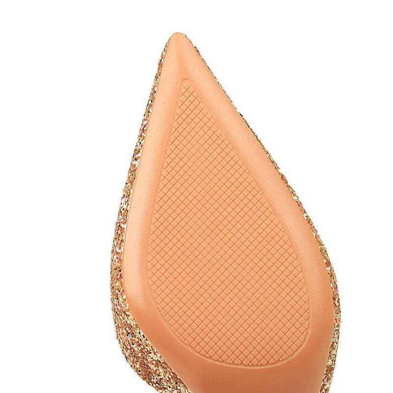 WW | Glitzernder, Spitzer Stiletto Absatz