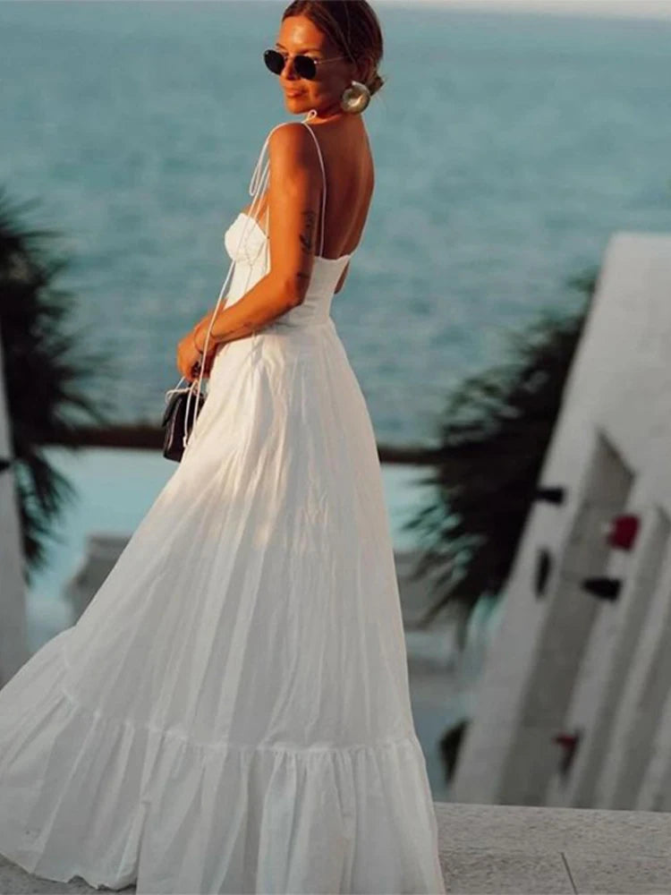 Spaghetti-Träger Freizeitkleid