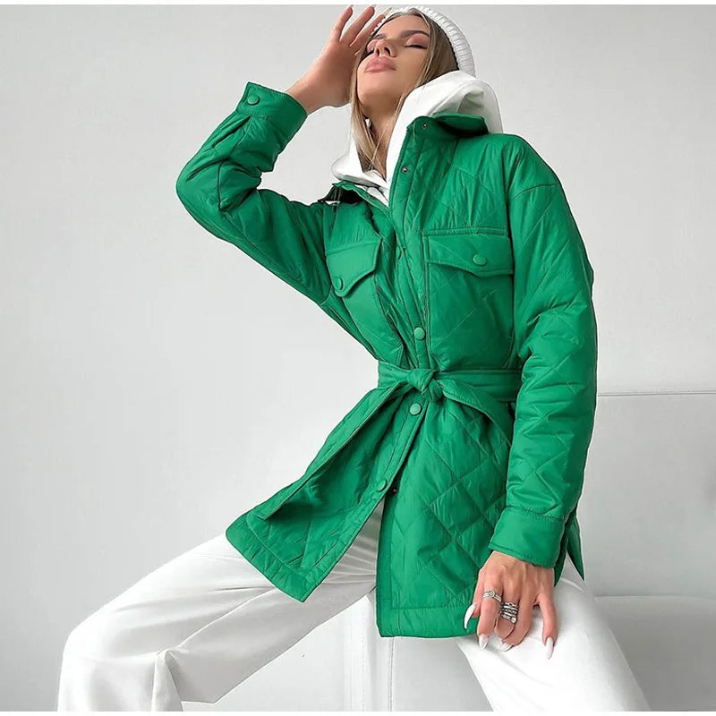 gesteppte Jacke mit Druckknöpfen