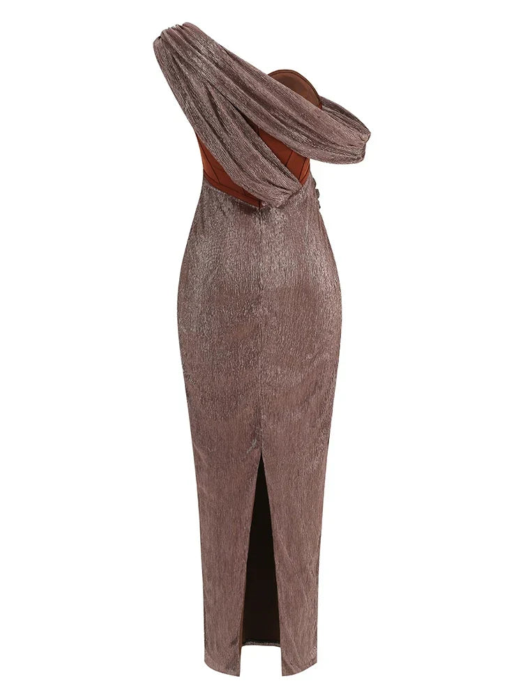 WW | Glitzer Rückenfrei Abend Maxi Kleid