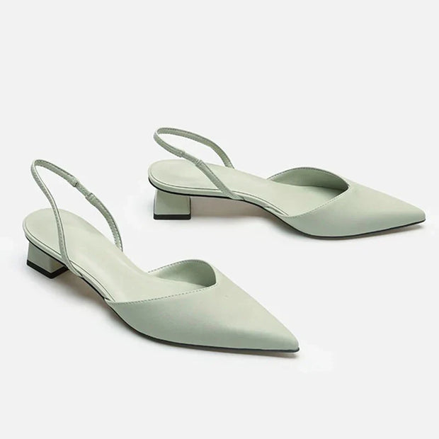 WW | Spitz Zulaufende Absätze Slingback Stil