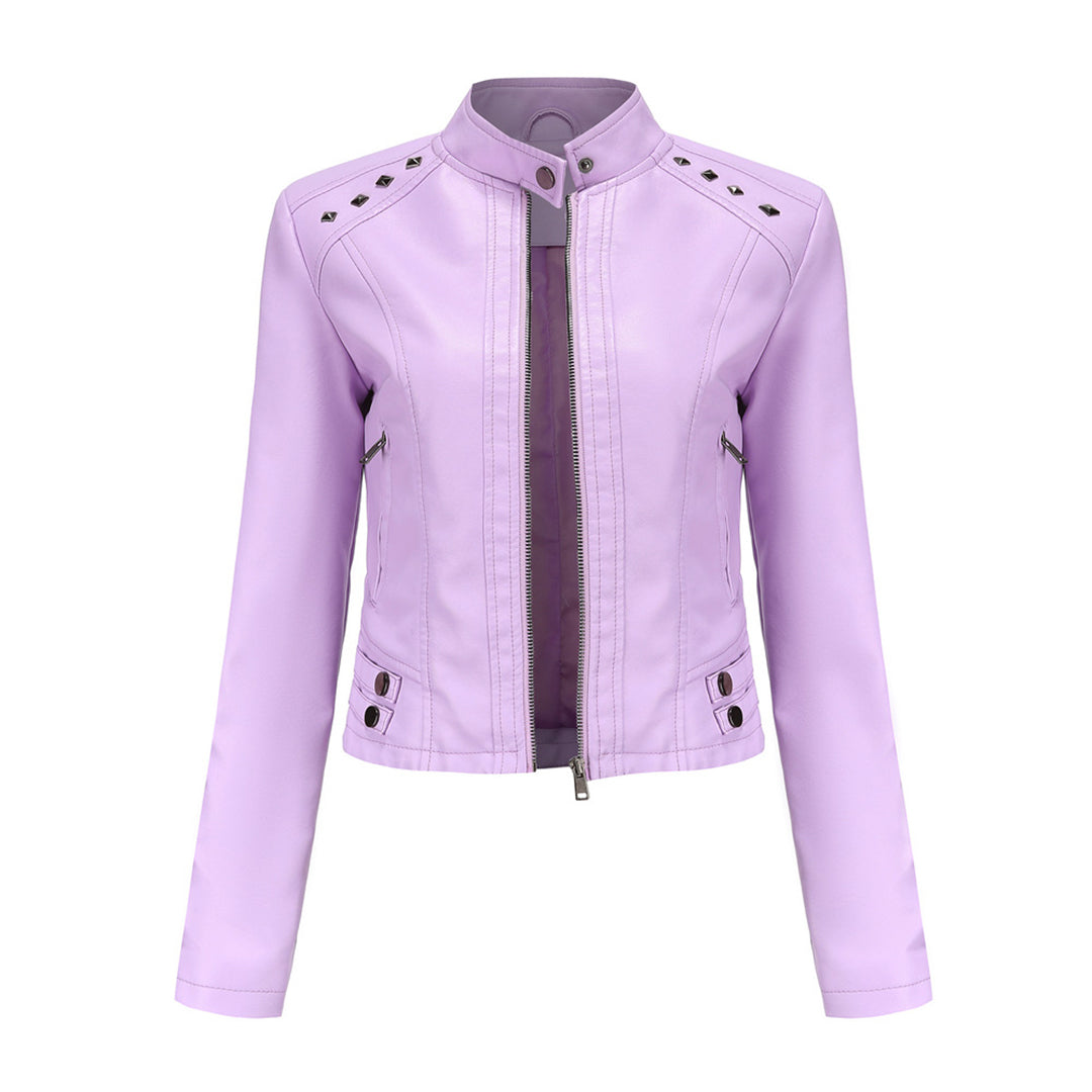 WW | Elegante Lederjacke mit einzigartigen Details für Damen