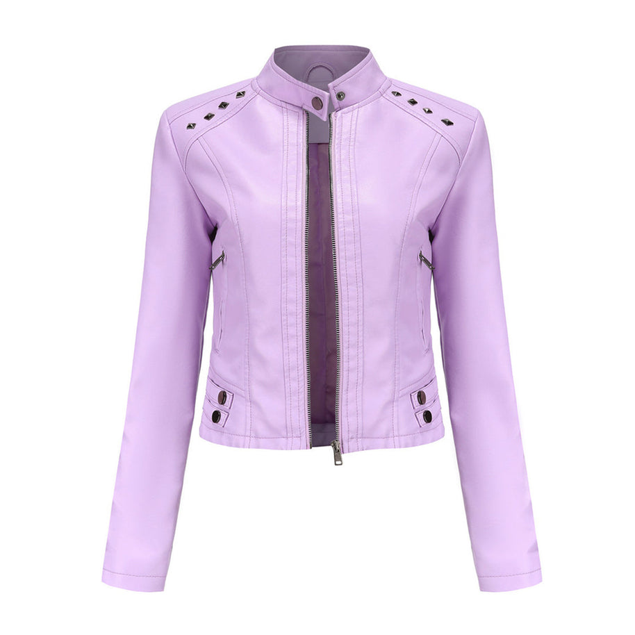 WW | Elegante Lederjacke mit einzigartigen Details für Damen