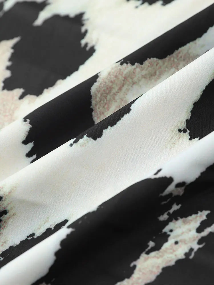 WW | Kleid mit Leopardenmuster und Dreiviertelärmeln
