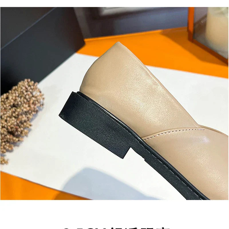 WW | Niedrige Absätze Mary Jane Schuhe mit Quadratzehen und Frühlingsdesign