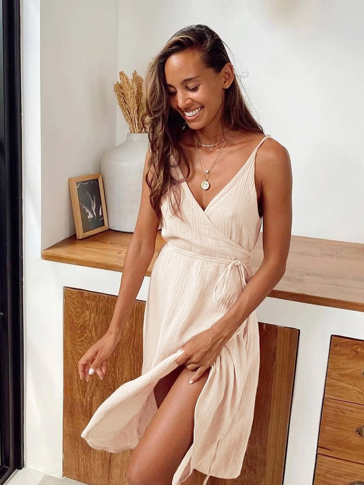 WW | Spaghetti Träger Sexy Sommerkleid