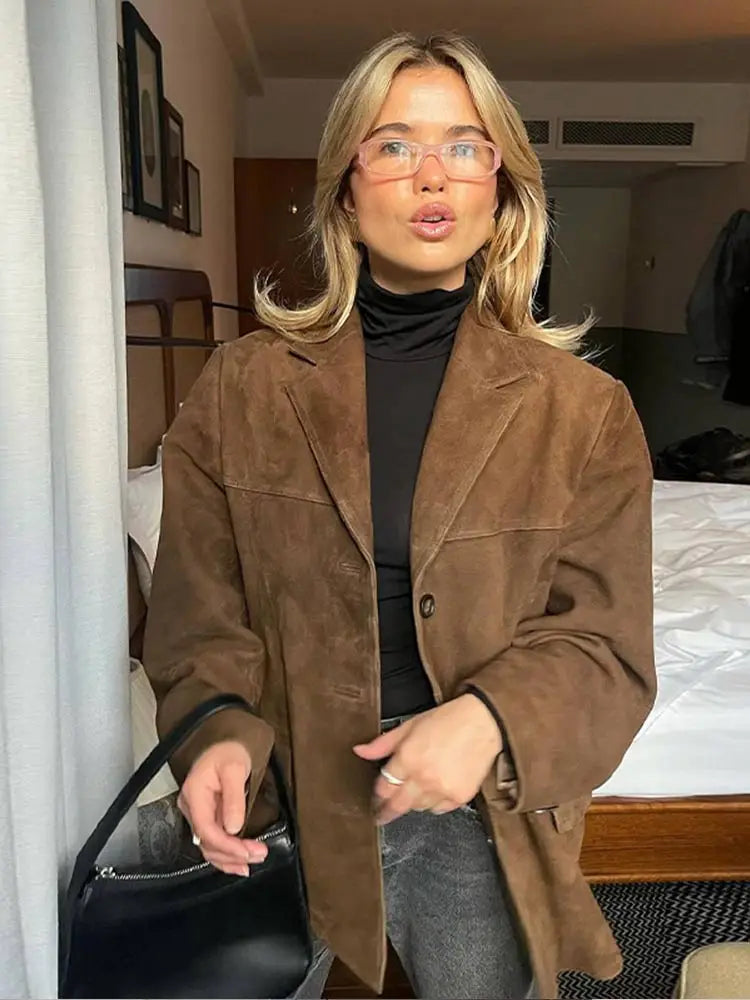 Elegante Wildlederjacke