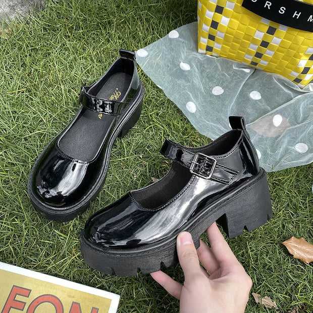 WW | Schuhe Frauen Schuhe Mary Janes Plattform Lolita Schuhe mit Absatz Pumps Frauen Japanischer Stil Vintage Mädchen High Heels Schuhe für Frauen