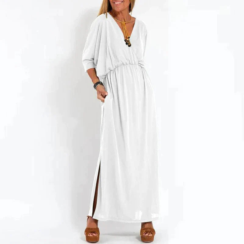 Vintage-Kleid | Mit seitlichem Schlitz in hoher Taille