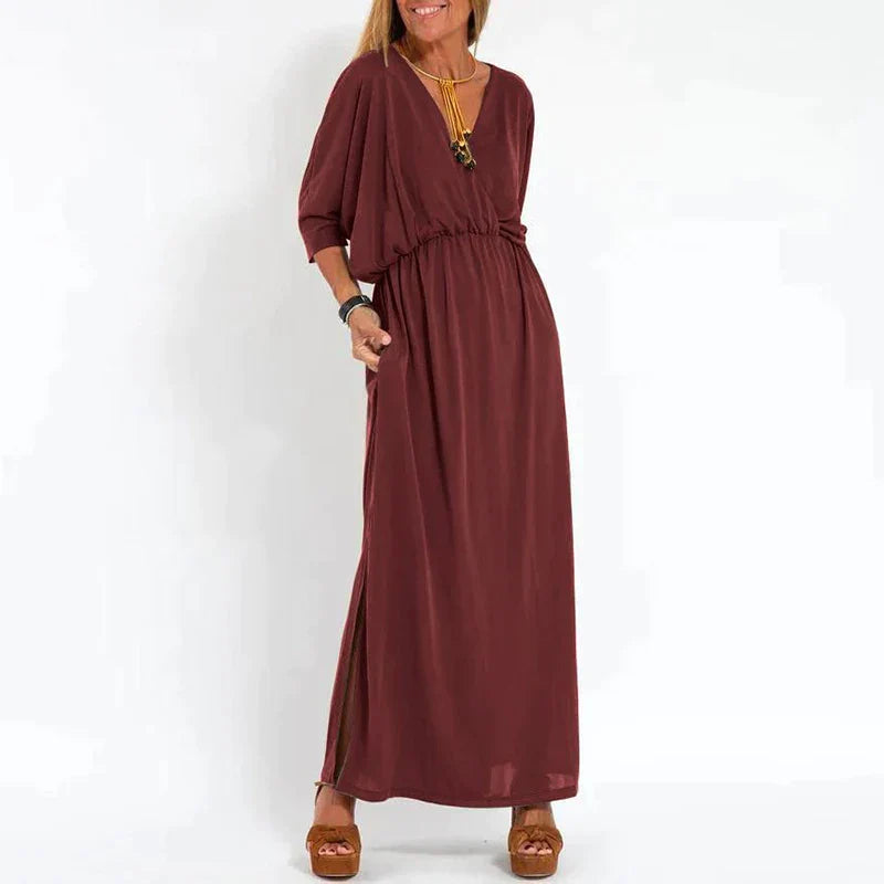 Vintage-Kleid | Mit seitlichem Schlitz in hoher Taille