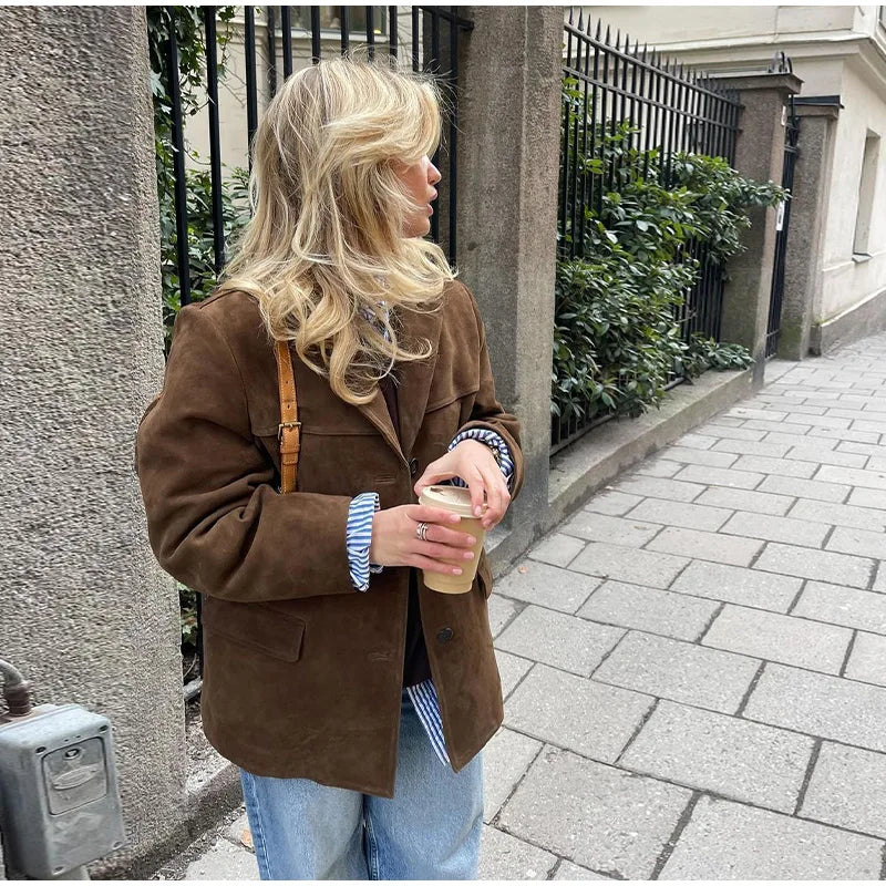 Elegante Wildlederjacke