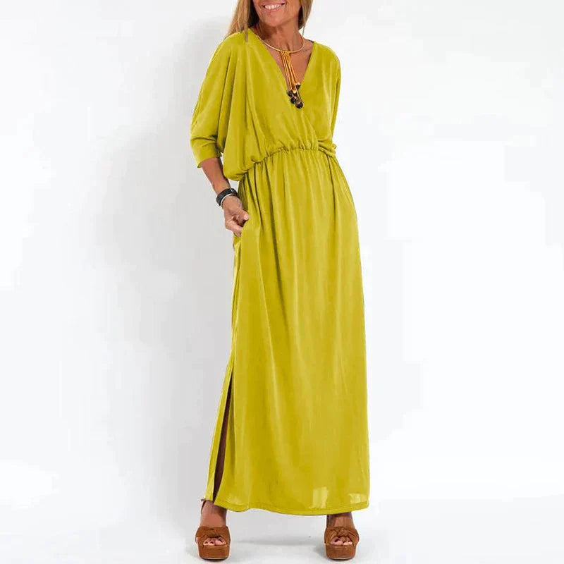 Vintage-Kleid | Mit seitlichem Schlitz in hoher Taille